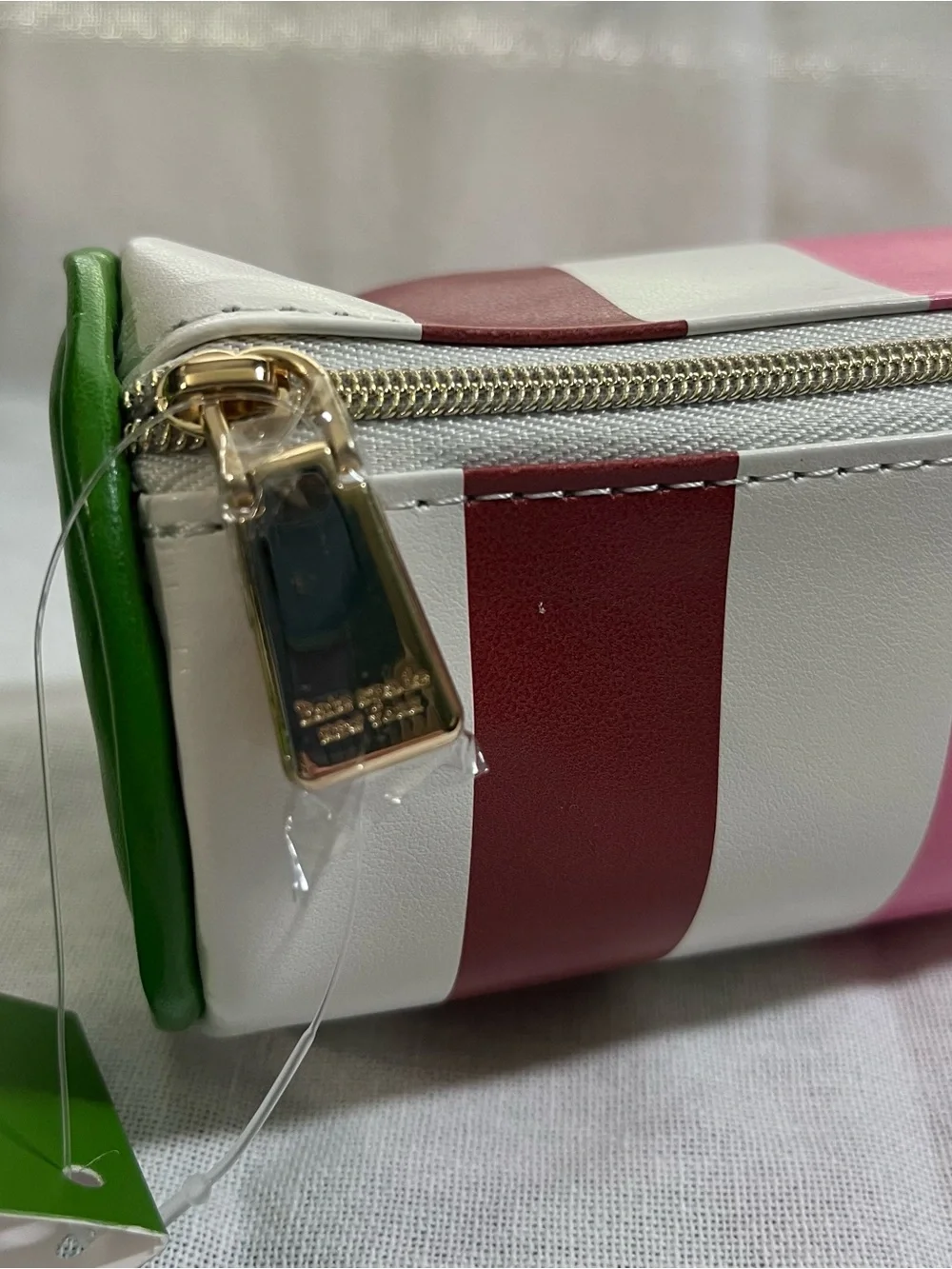kate spade New York Adventure Stripe Pencil Pouch with Supplies. NWT